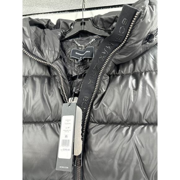 BCBGMAXAZRIA Black Long Puffer Coat Size M - Picture 8 of 10
